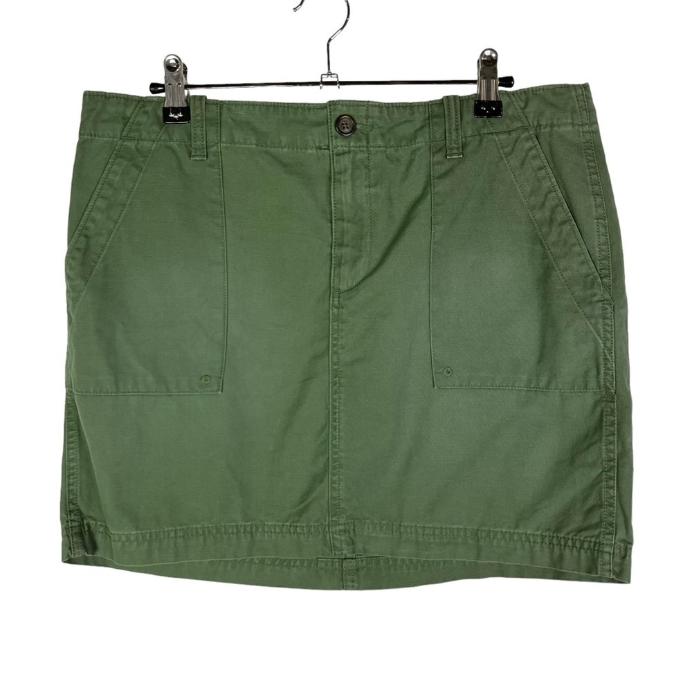 Gap Green Khaki Mini‎ Utility Skirt 6
